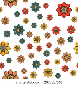 colorful flower seamless pattern perfect for background or wallpaper