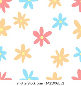 colorful  flower seamless pattern - vector