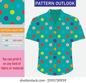 Colorful flower seamless textile pattern collection vector illustration
