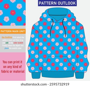 Colorful flower seamless textile pattern collection vector illustration
