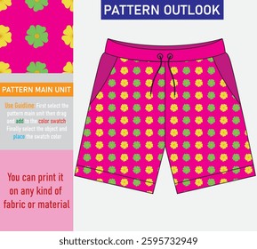 Colorful flower seamless textile pattern collection vector illustration
