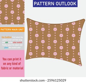 Colorful flower seamless textile pattern design
