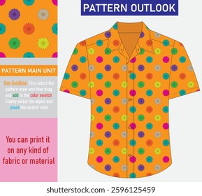 Colorful flower seamless textile pattern design
