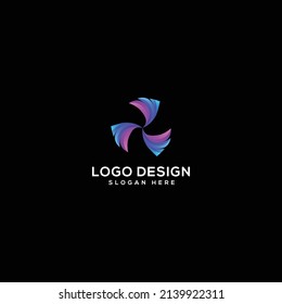 Colorful Flower shape logo vector illustration