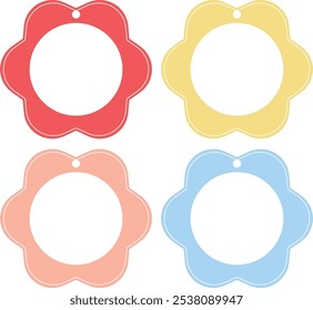 colorful flower shaped garland set