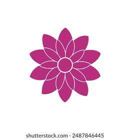 Colorful flower silhouette vector illustration for printable graphic design projects.