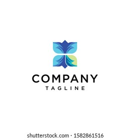 
Colorful flower tempalte vector logo.