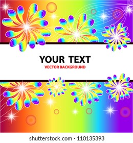 Colorful flower vector background . Vector illustration