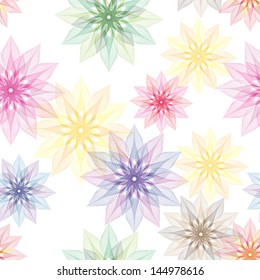 colorful flower vector background. Seamless texture