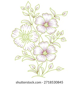 Colorful Flower Vector Design, vector art design, flower vector art design, illustration vector