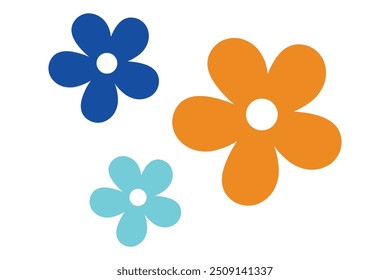 Ilustración gráfica de Vector de flores coloridas