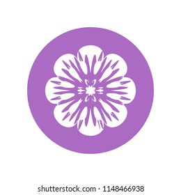 Colorful flower vector icon on white background