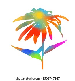 A colorful flower. Vector illustration