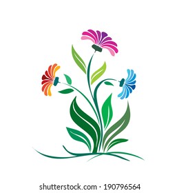 colorful flower. vector illustration 