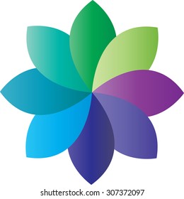 colorful flower. vector illustration
