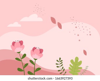 Colorful flower vector illustration background.