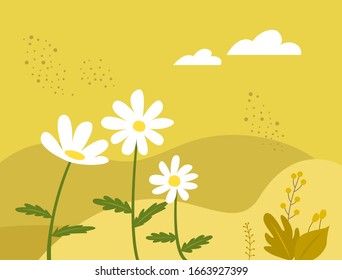 Colorful flower vector illustration background.