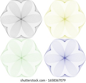 colorful flower vector with lines