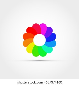 Colorful flower vector logo