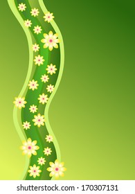 colorful flower vector meadow illustration