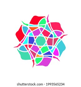 colorful flower vector on white background