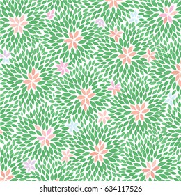 Colorful Flowers - abstract background pattern - vector eps10