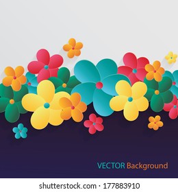 Colorful flowers background
