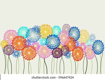 Colorful flowers background