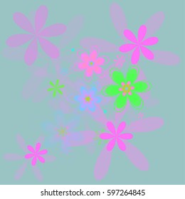 Colorful flowers background