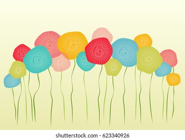 Colorful flowers background