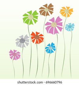 Colorful flowers background
