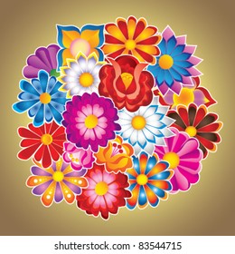 colorful flowers background