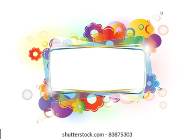 colorful flowers background with place for your text 2