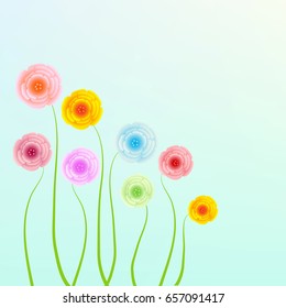 colorful flowers background vector illustration for design 