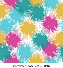 Colorful flowers and branchs whit shadow on a white backgeound. Floral in blue, green and orange. 