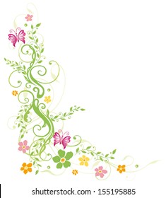 Butterfly corner border Stock Vectors, Images & Vector Art | Shutterstock