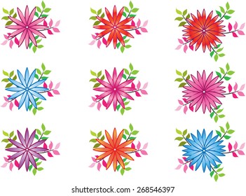 colorful flowers design