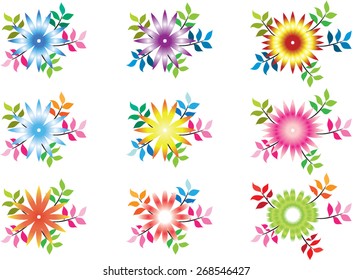 colorful flowers design