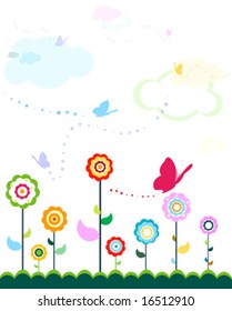 colorful flowers in the field