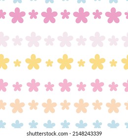 Flores coloridas de patrón vectorial geométrico, repetición sin soldadura, impresión floral, fondo abstracto