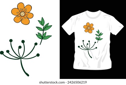 colorful flowers graphics t-shirt design ready to print