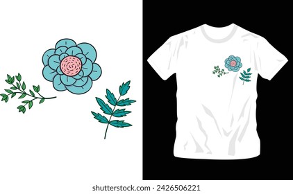 colorful flowers graphics t-shirt design ready to print