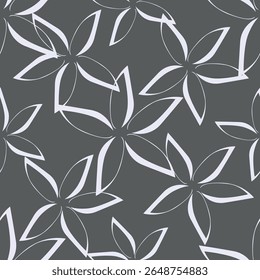 Colorful flowers with leaf on brown color background seamless pattern. Can be used for fabric textile wallpaper.