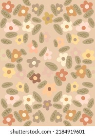 Colorful flowers and leaves on pastel background for phone case, fabric print, wallpaper, social media post, covers, book covers, wall decor, card, background, templates. Pillow case design.