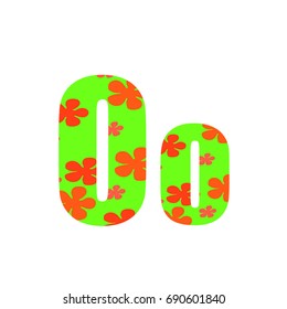 Colorful flowers letter O logo design template. Stylish vector icon