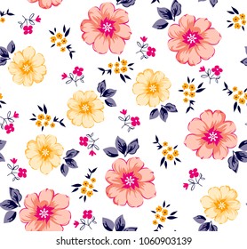 colorful Flowers Pattern and small flowers