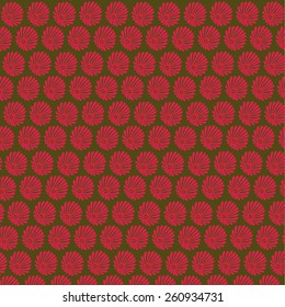 Colorful flowers pattern, vector. Floral flower vintage illustration background. Flower retro pattern illustration, vector. Flowers silhouette, flower red design, retro vintage flower pattern.