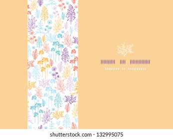 Colorful flowers and plants horizontal decor seamless background