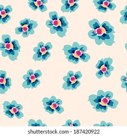 colorful flowers seamless pattern