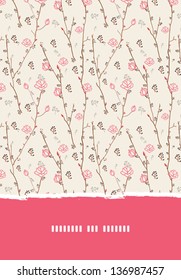 Colorful flowers seamless pattern background with a place for an inscription